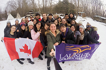 Group of students posing for a photo